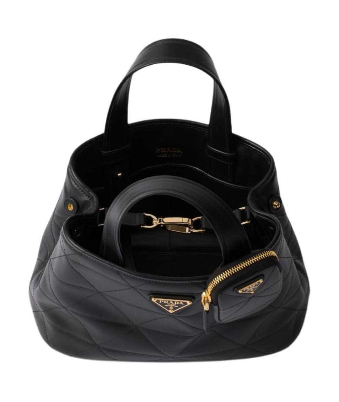 PRADA Черная кожаная сумка через плечо, фото 5
