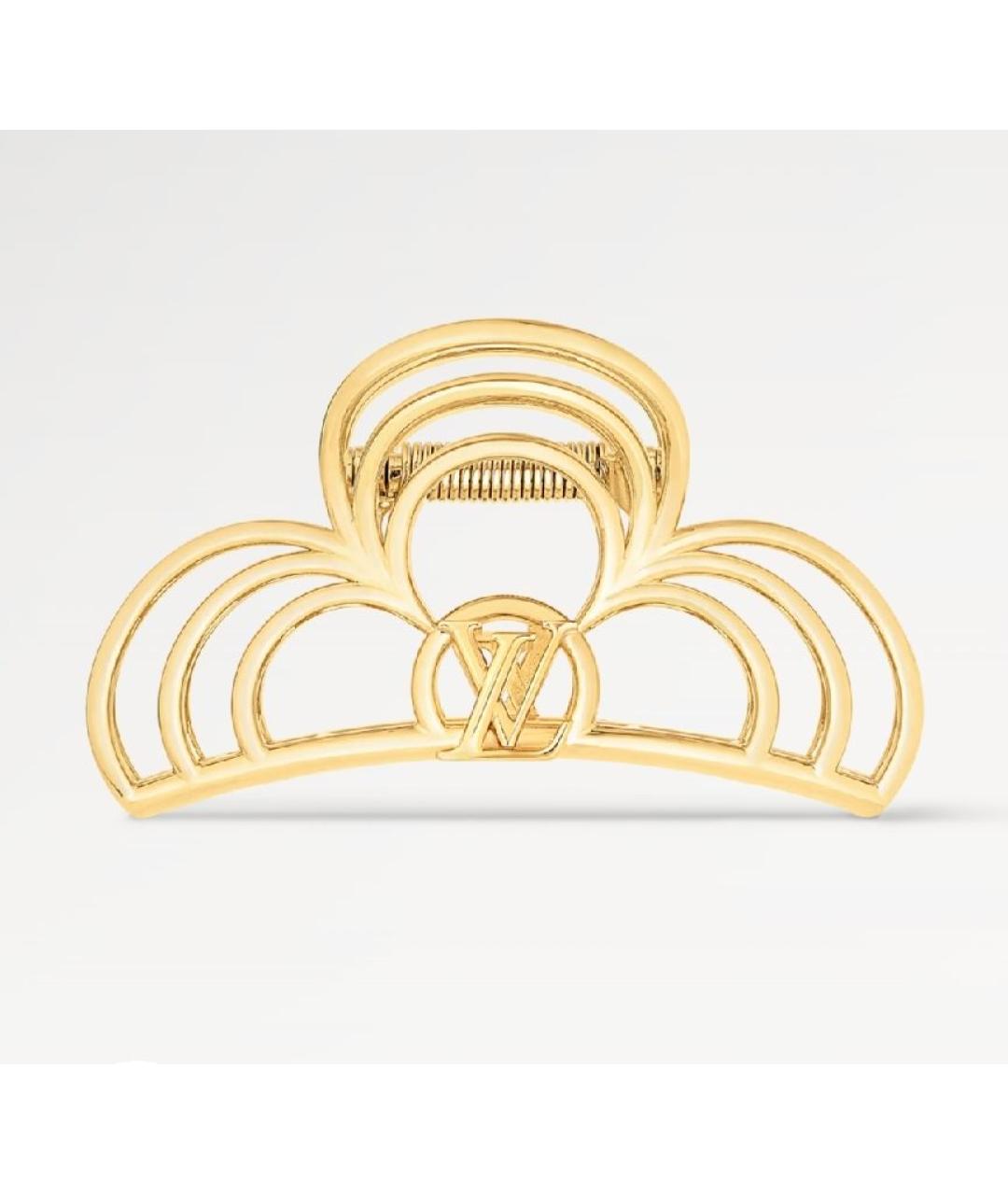 LOUIS VUITTON Золотая заколка, фото 9