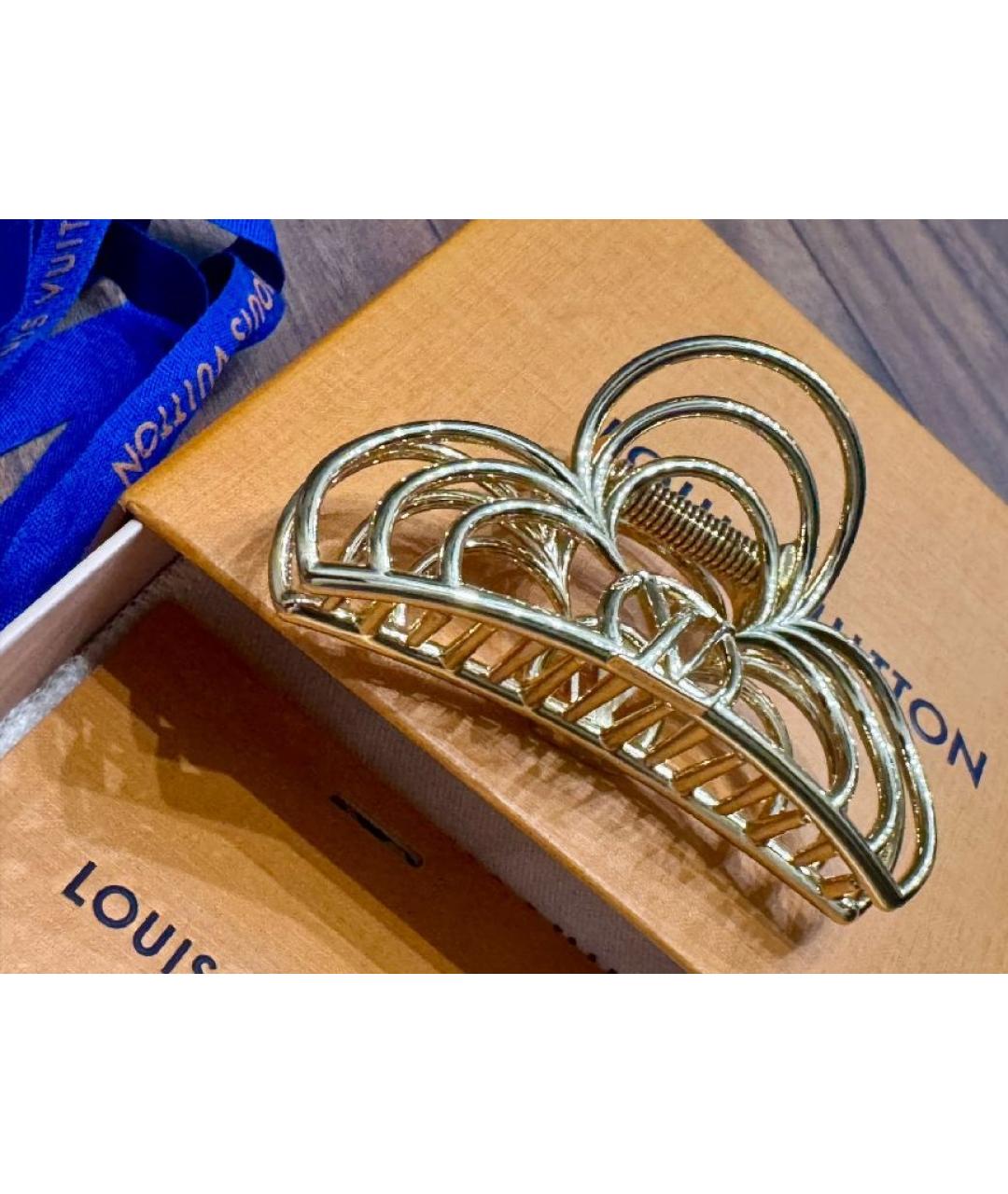LOUIS VUITTON Золотая заколка, фото 3