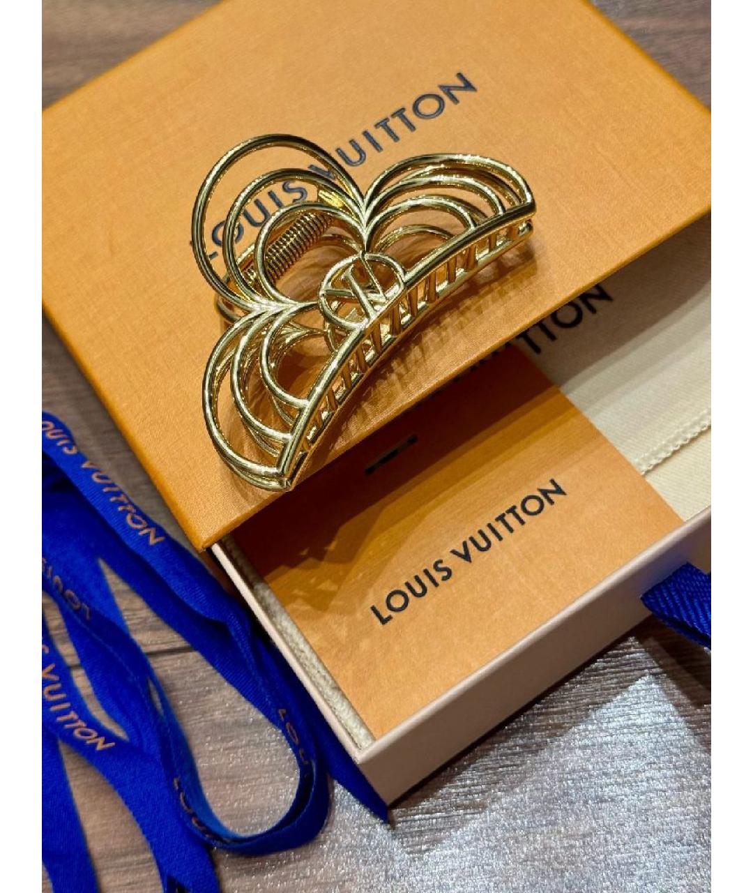LOUIS VUITTON Золотая заколка, фото 2