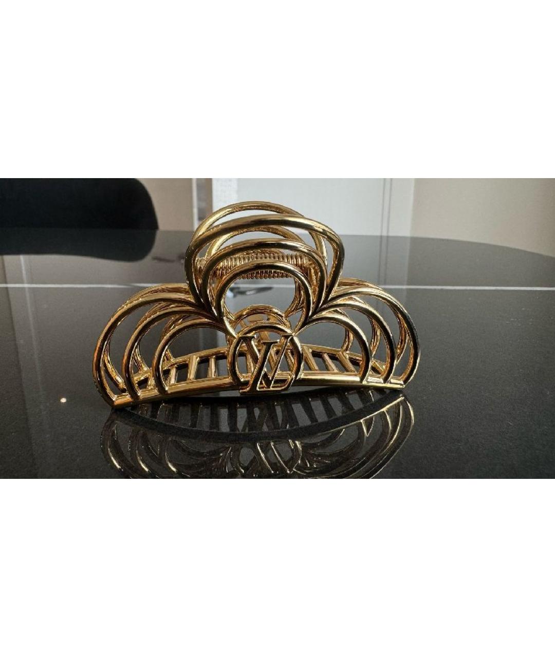 LOUIS VUITTON Золотая заколка, фото 5