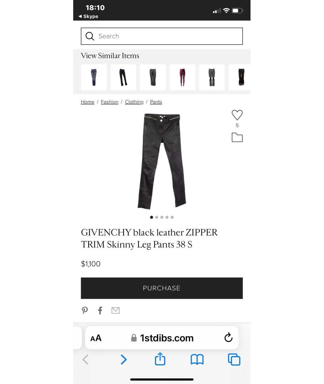 GIVENCHY Зеленые кожаные брюки узкие, фото 8