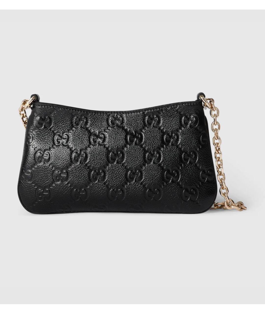 GUCCI Черная кожаная сумка с короткими ручками, фото 7