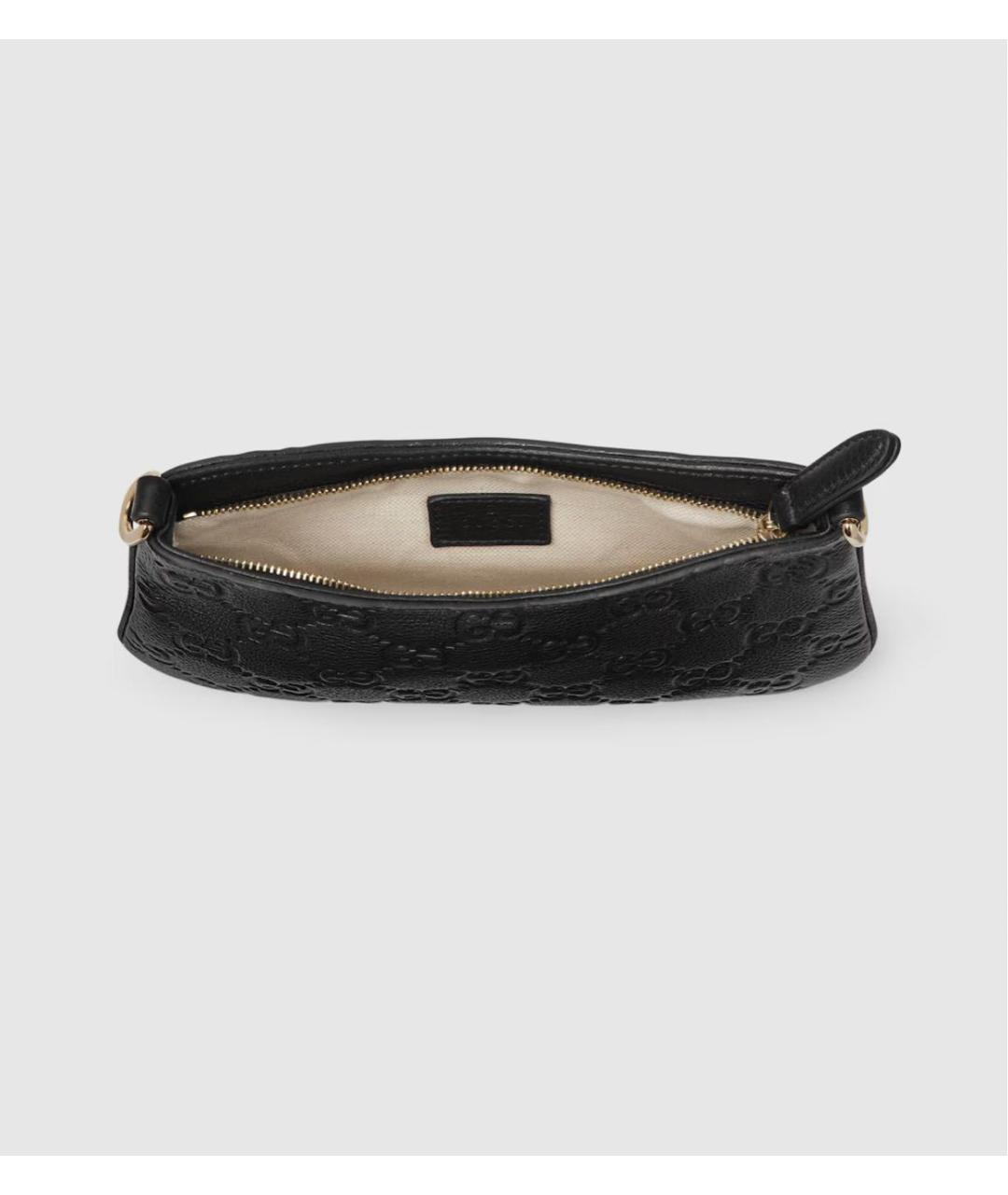 GUCCI Черная кожаная сумка с короткими ручками, фото 4