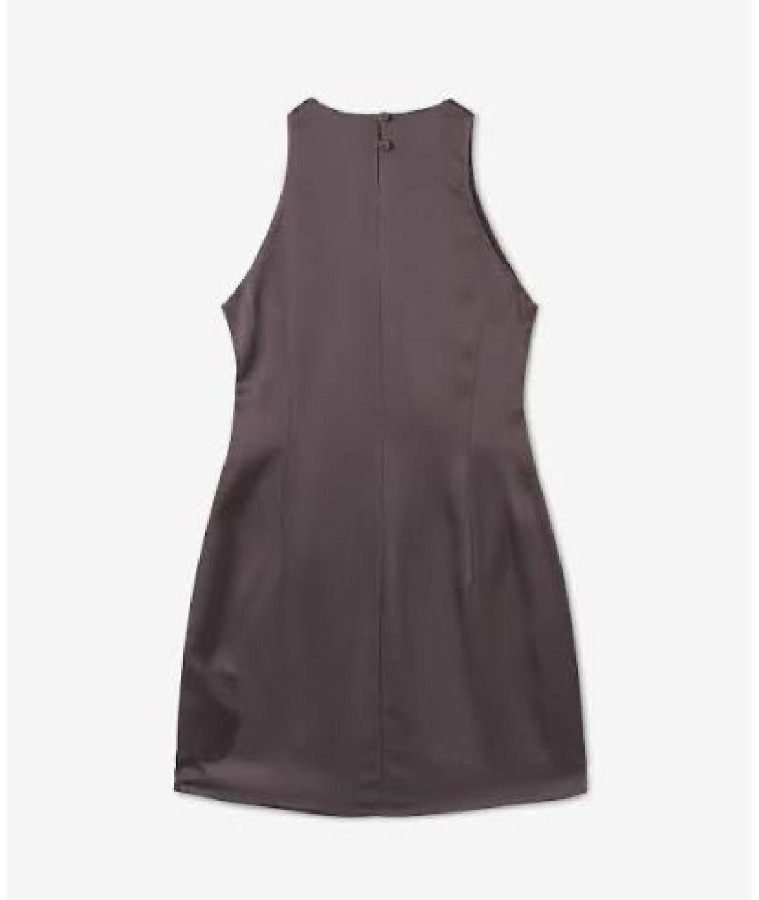 NANUSHKA Коричневое ацетатное коктейльное платье, фото 3