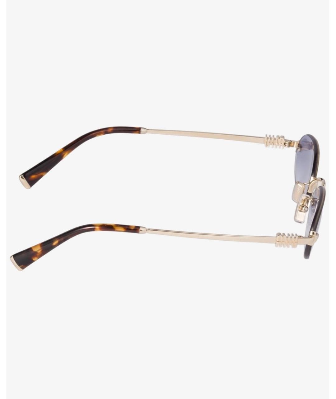 MIU MIU Синие металлические солнцезащитные очки, фото 4