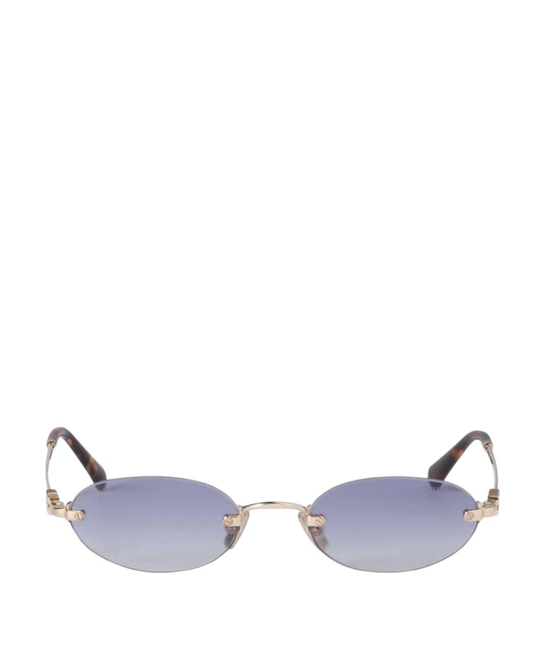 MIU MIU Синие металлические солнцезащитные очки, фото 1