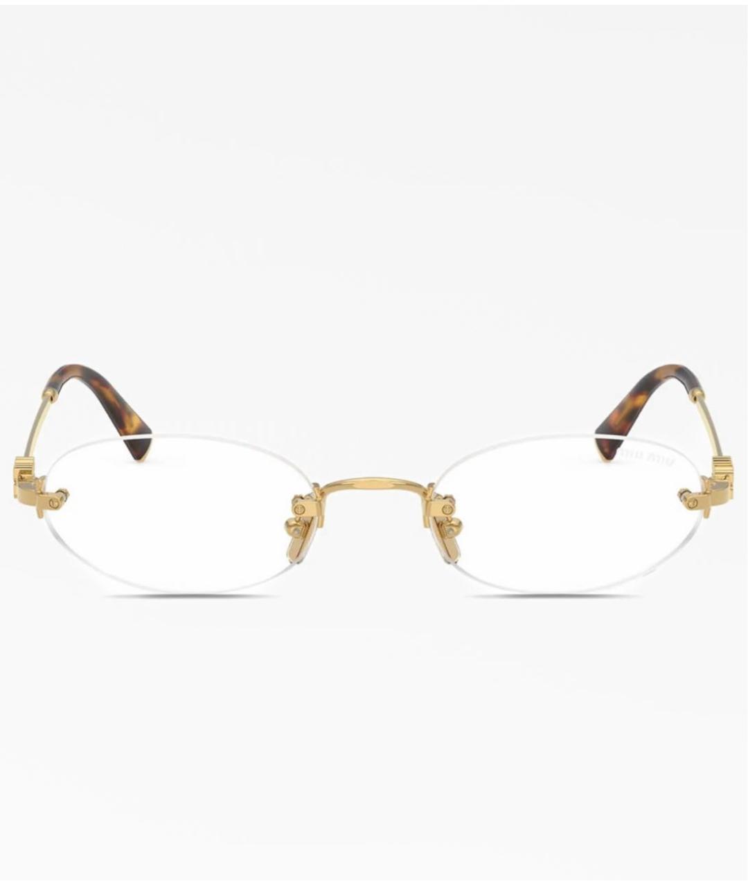 MIU MIU Белые металлические солнцезащитные очки, фото 2