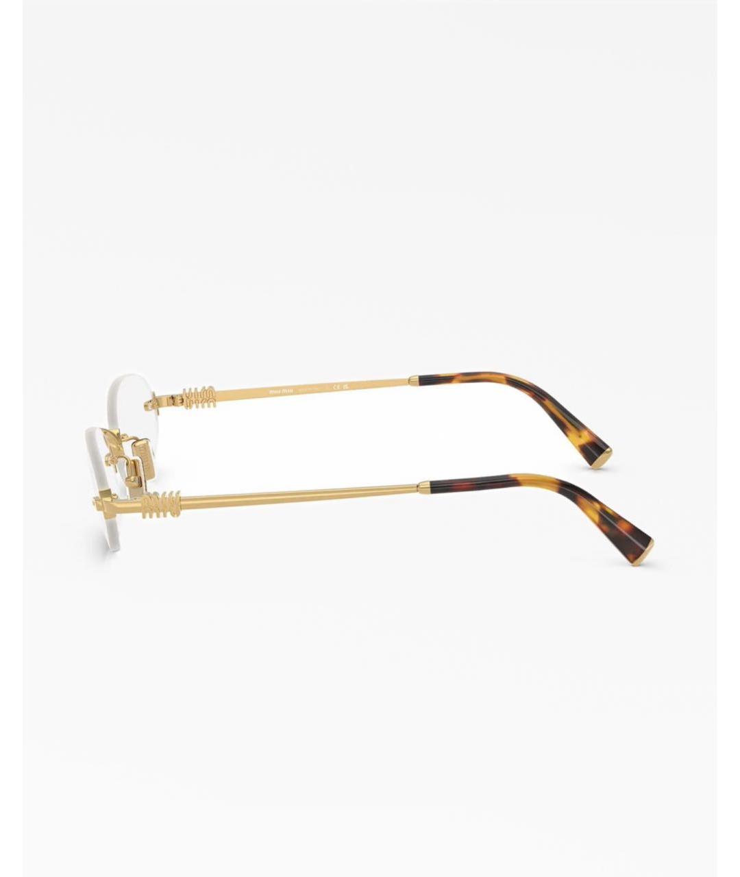 MIU MIU Белые металлические солнцезащитные очки, фото 3