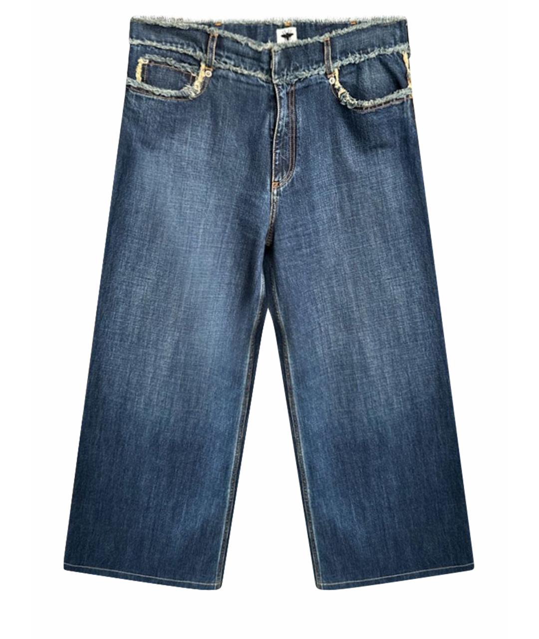 CHRISTIAN DIOR Темно-синие хлопковые прямые джинсы, фото 1