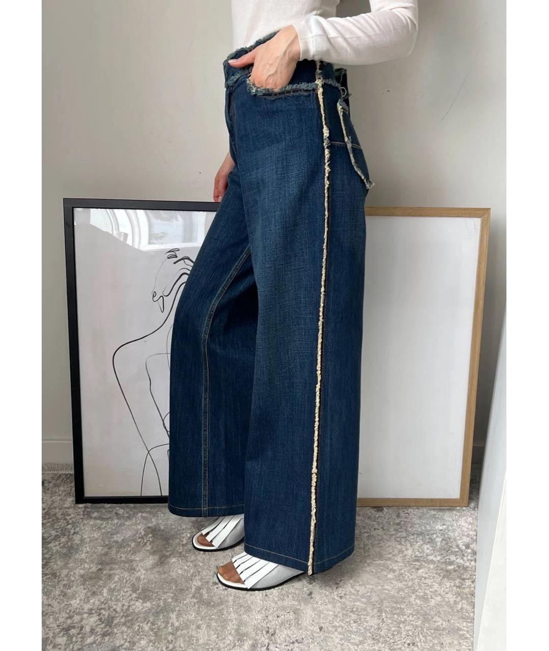 CHRISTIAN DIOR Темно-синие хлопковые прямые джинсы, фото 4
