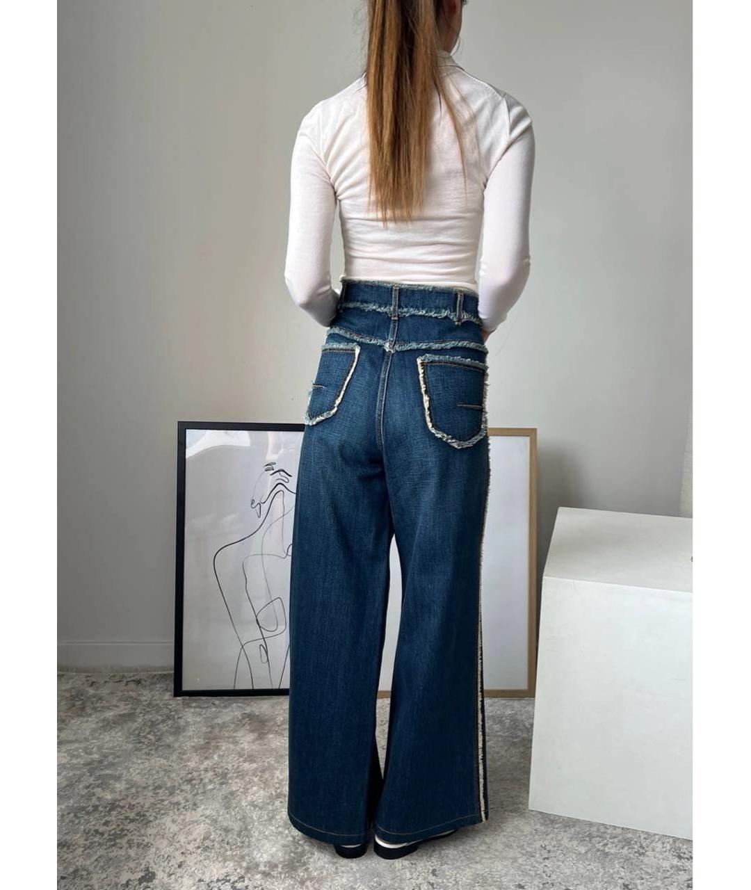 CHRISTIAN DIOR Темно-синие хлопковые прямые джинсы, фото 6
