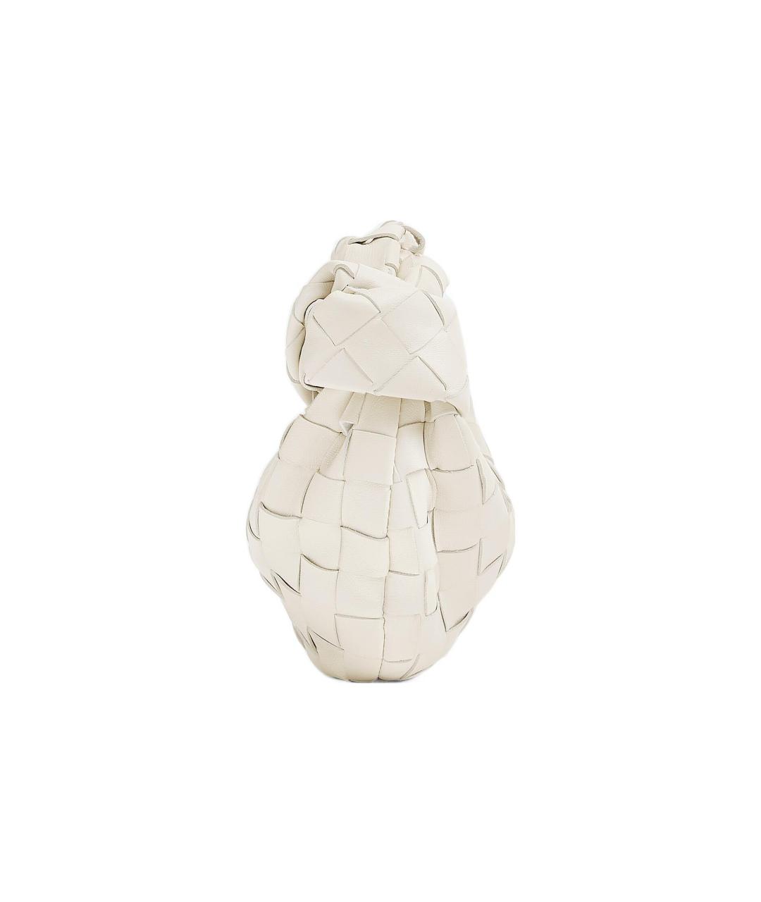 BOTTEGA VENETA Белая кожаная сумка через плечо, фото 2