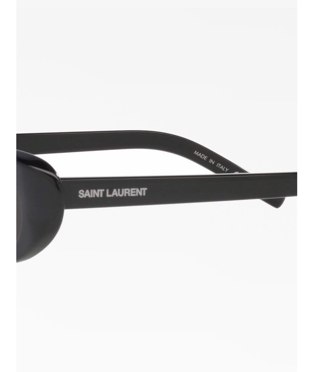 SAINT LAURENT Черные пластиковые солнцезащитные очки, фото 3