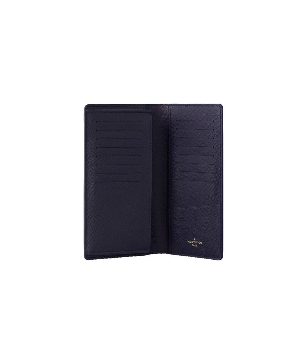 LOUIS VUITTON Синий кожаный кошелек, фото 4