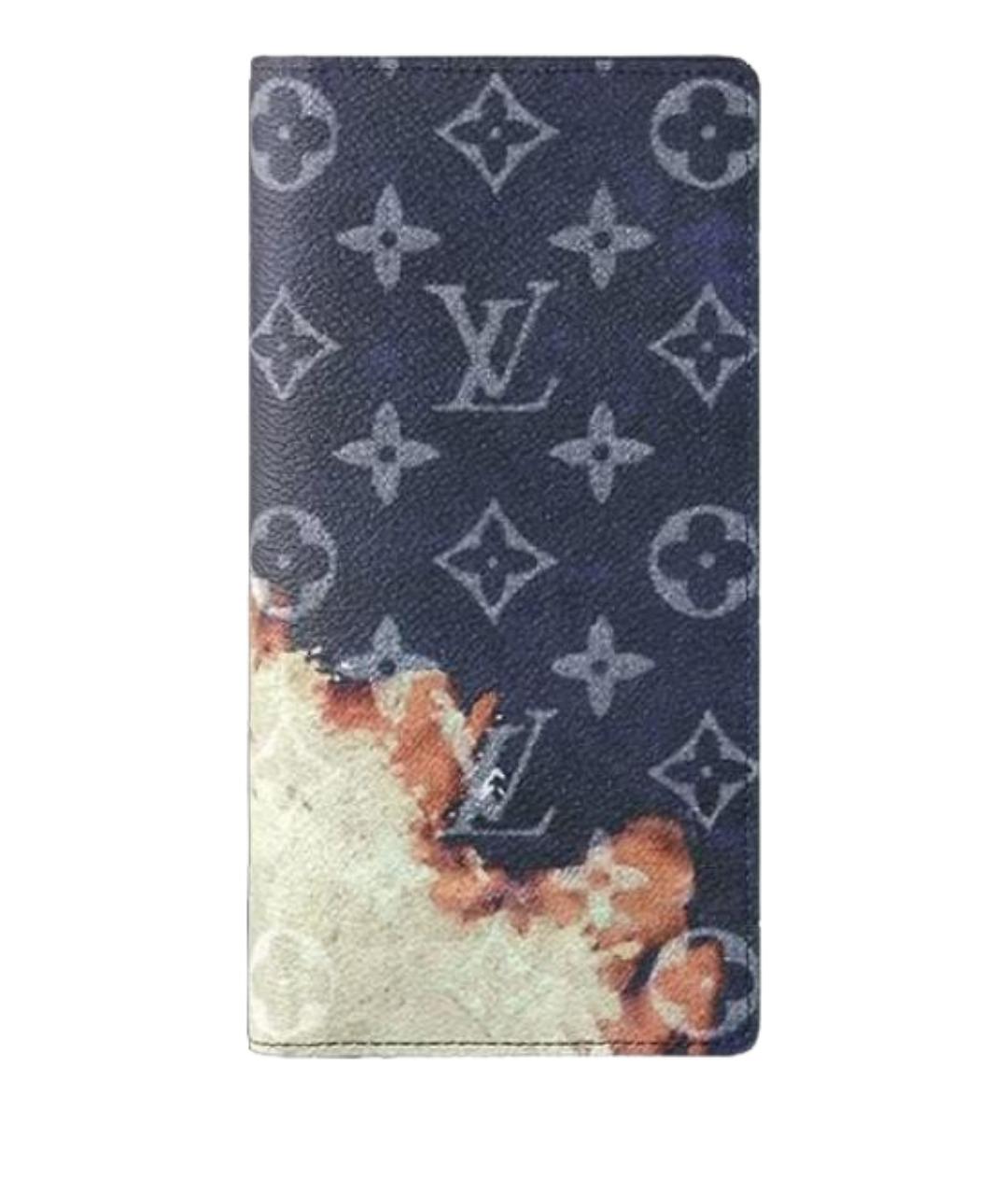 LOUIS VUITTON Синий кожаный кошелек, фото 1