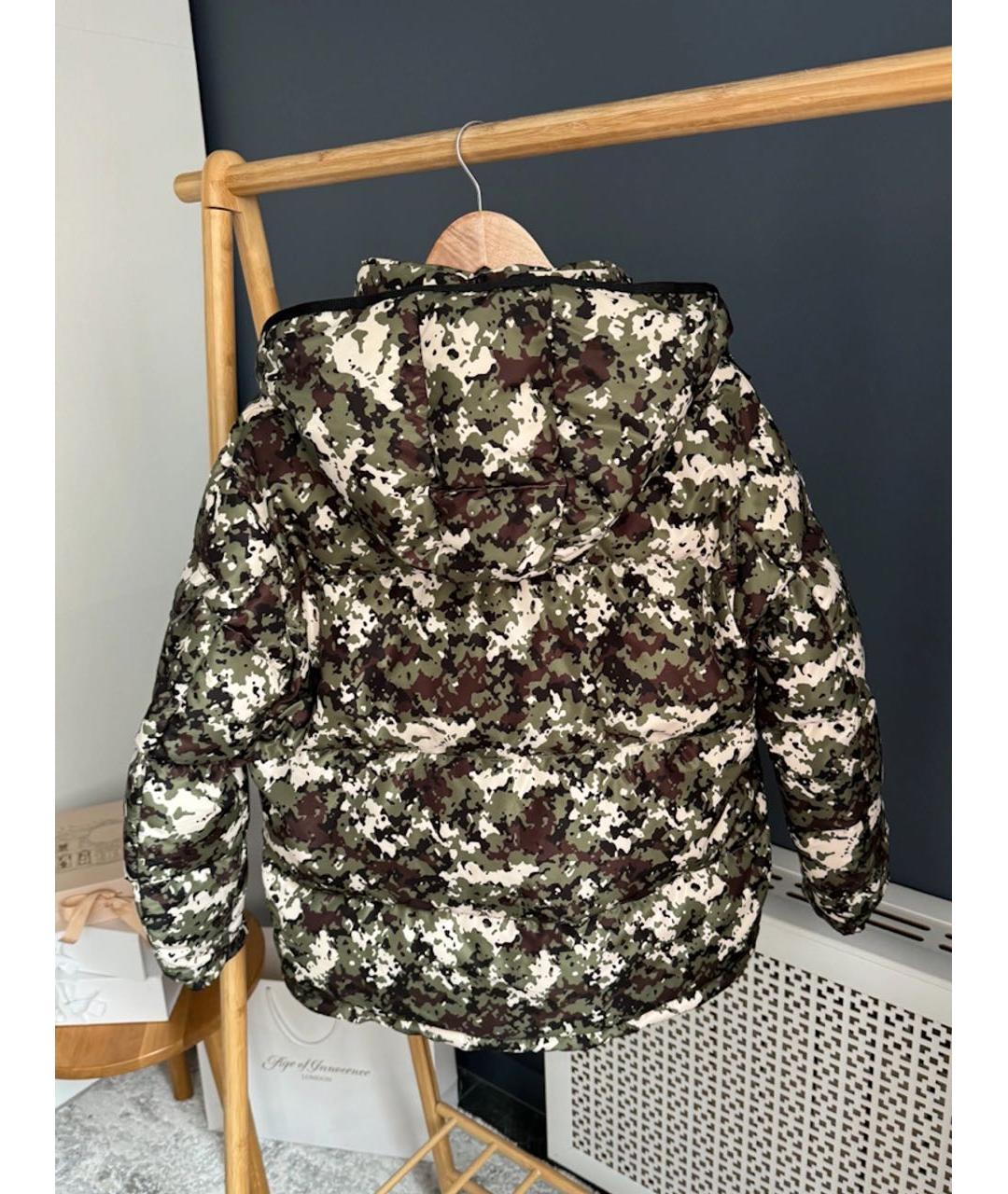 MONCLER Хаки полиэстеровый пуховик, фото 4