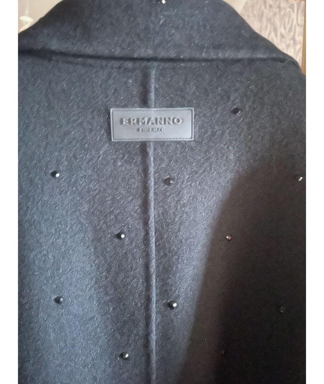 ERMANNO FIRENZE Черное кашемировое пальто, фото 3