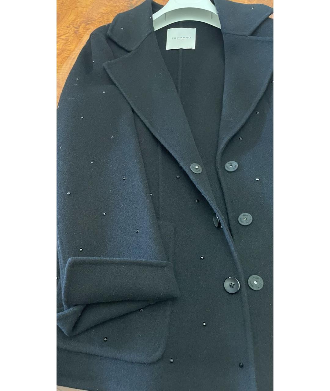 ERMANNO FIRENZE Черное кашемировое пальто, фото 4