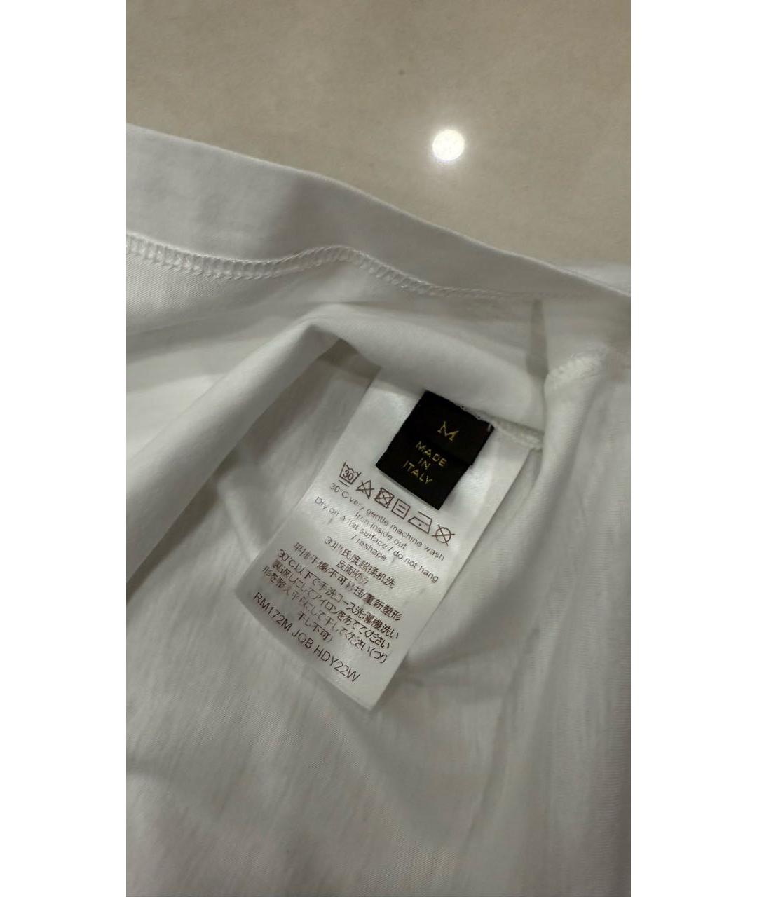 LOUIS VUITTON Белая хлопковая футболка, фото 4