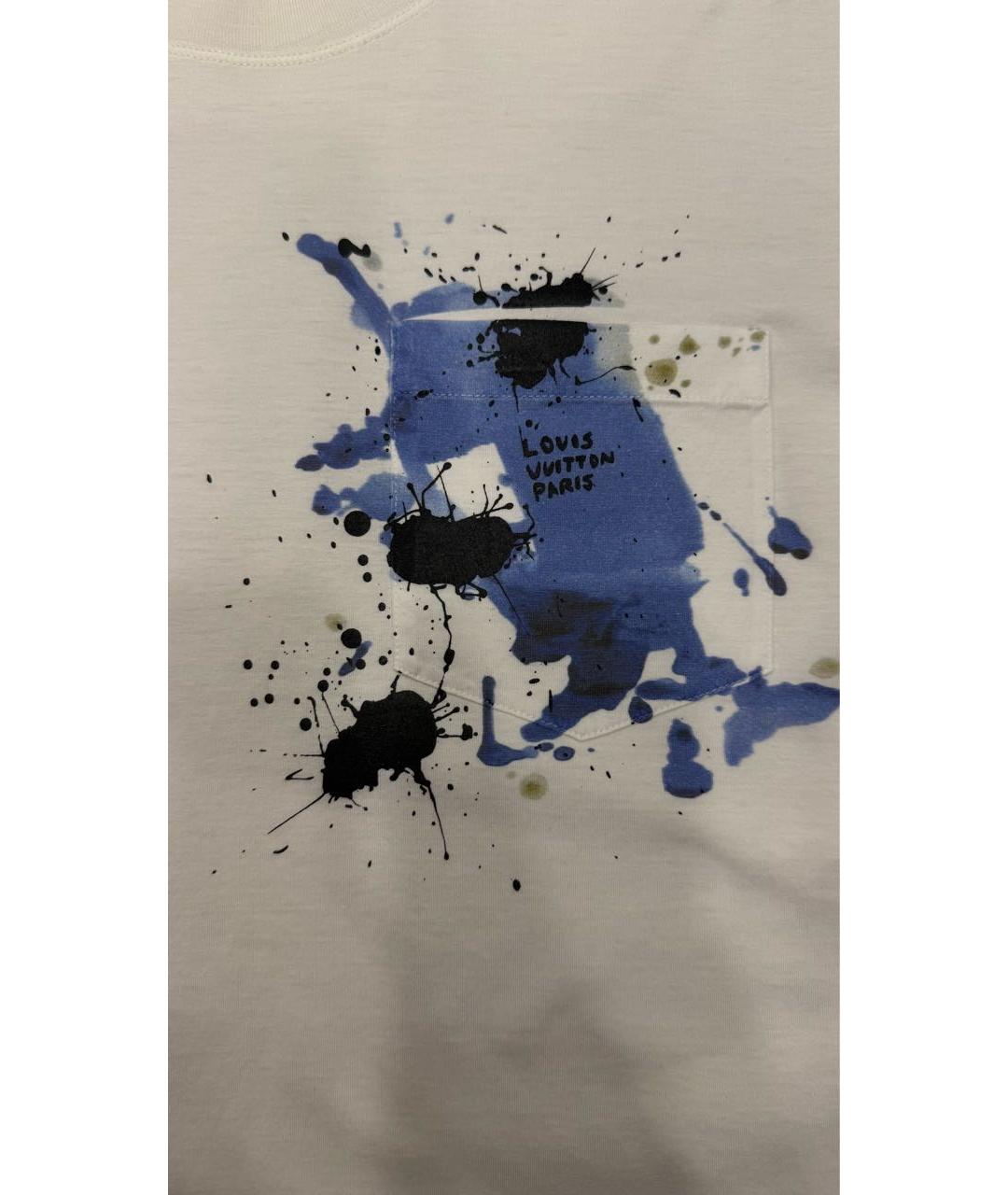 LOUIS VUITTON Белая хлопковая футболка, фото 3