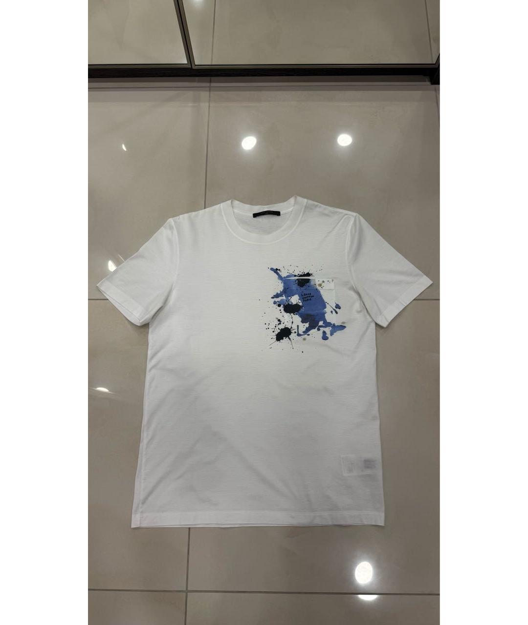 LOUIS VUITTON Белая хлопковая футболка, фото 5