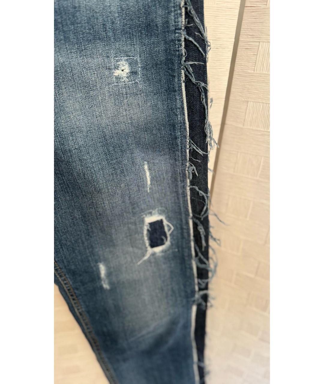 LIU JO Синие хлопковые прямые джинсы, фото 5