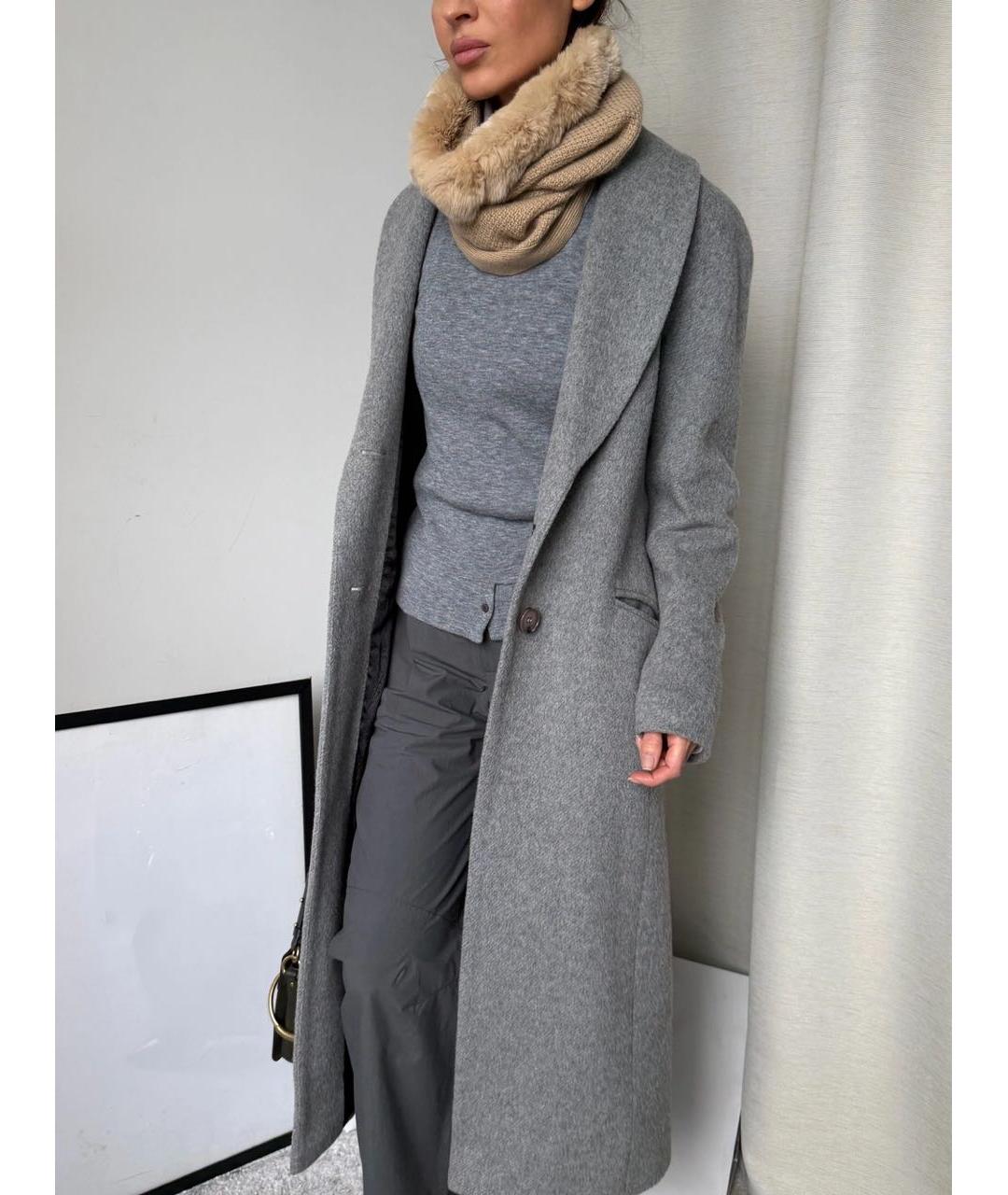 LORO PIANA Бежевый кашемировый шарф, фото 7