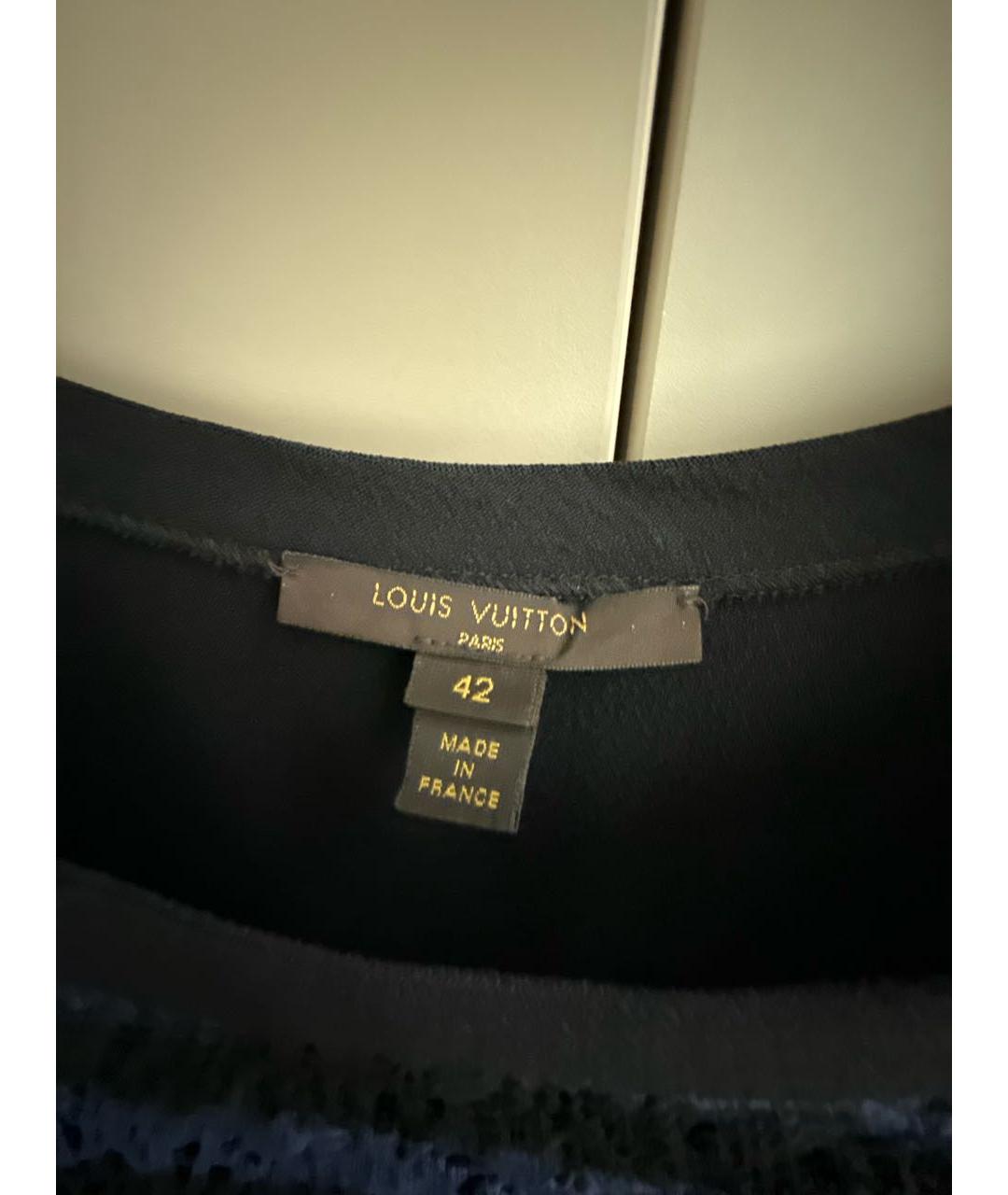 LOUIS VUITTON Черное хлопковое коктейльное платье, фото 3