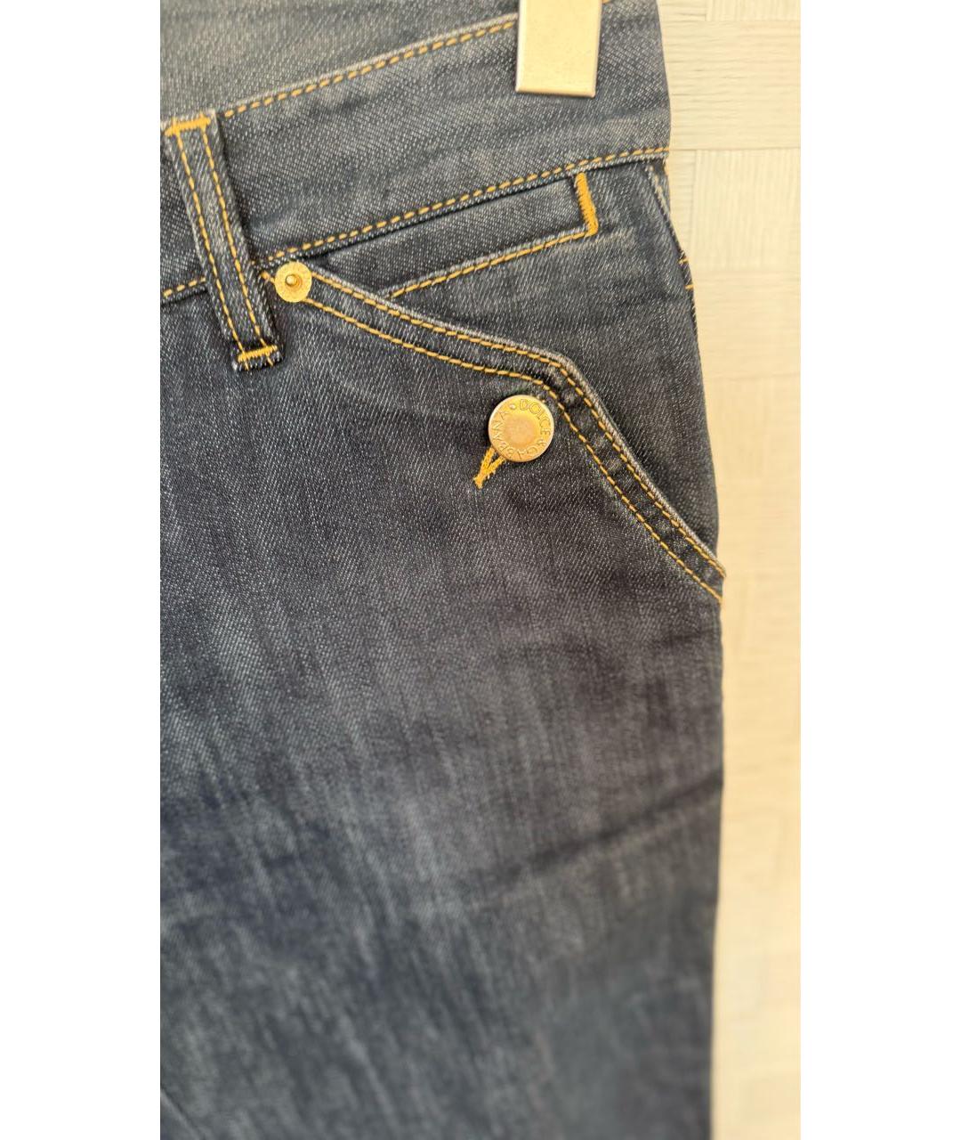 DOLCE&GABBANA Черные хлопковые джинсы слим, фото 4
