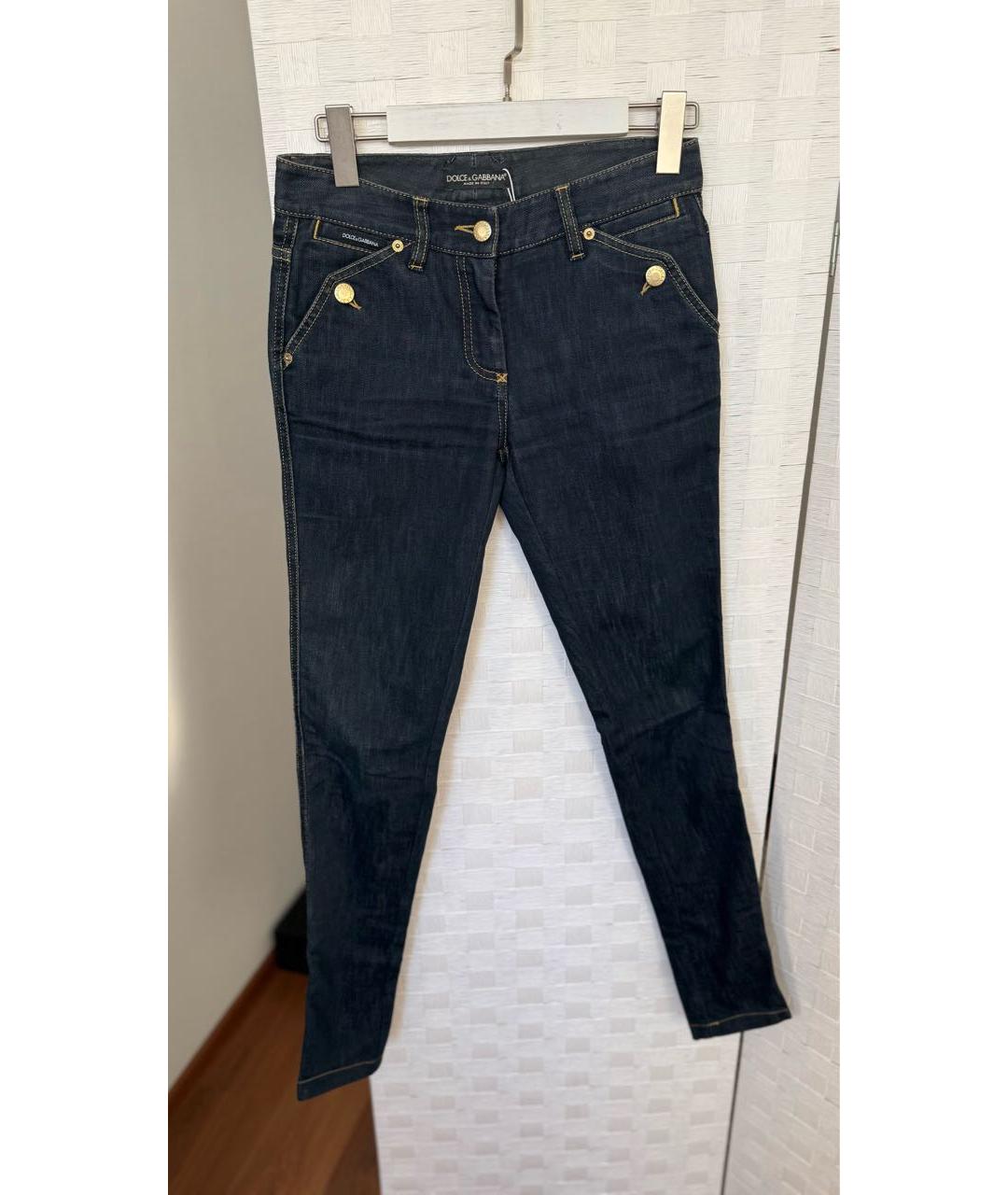 DOLCE&GABBANA Черные хлопковые джинсы слим, фото 6