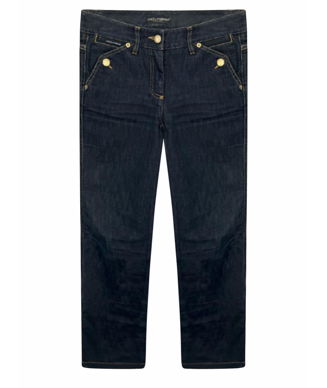 DOLCE&GABBANA Черные хлопковые джинсы слим, фото 1