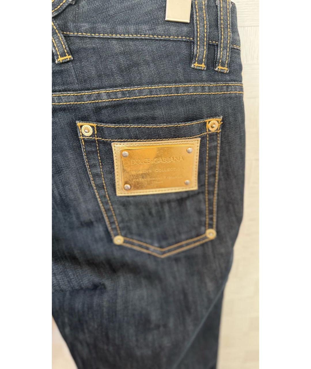 DOLCE&GABBANA Черные хлопковые джинсы слим, фото 3