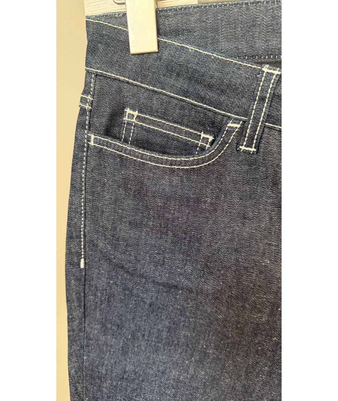 DOLCE&GABBANA Темно-синие хлопковые джинсы слим, фото 3