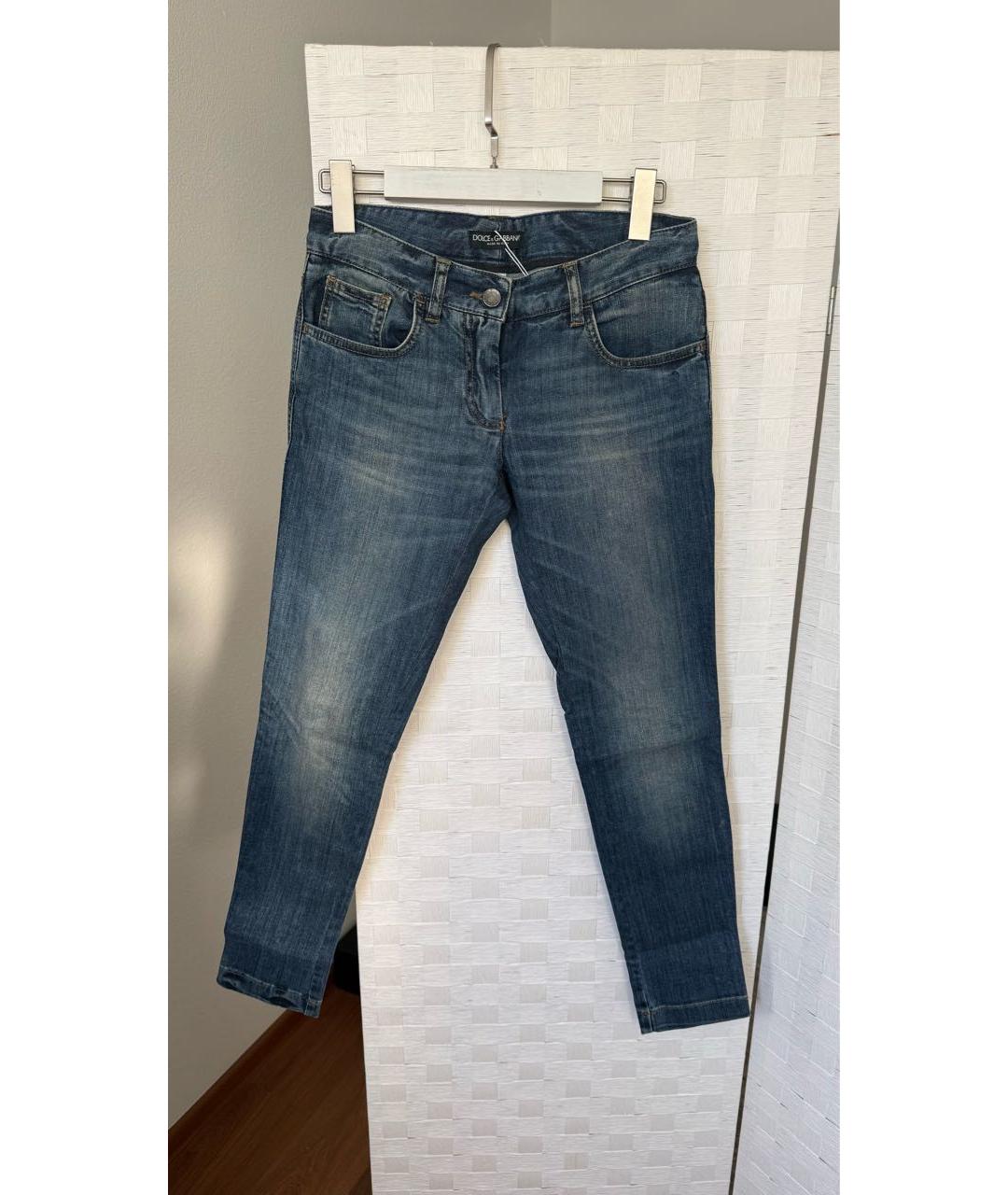 ELISABETTA FRANCHI Темно-синие хлопковые джинсы клеш, фото 5