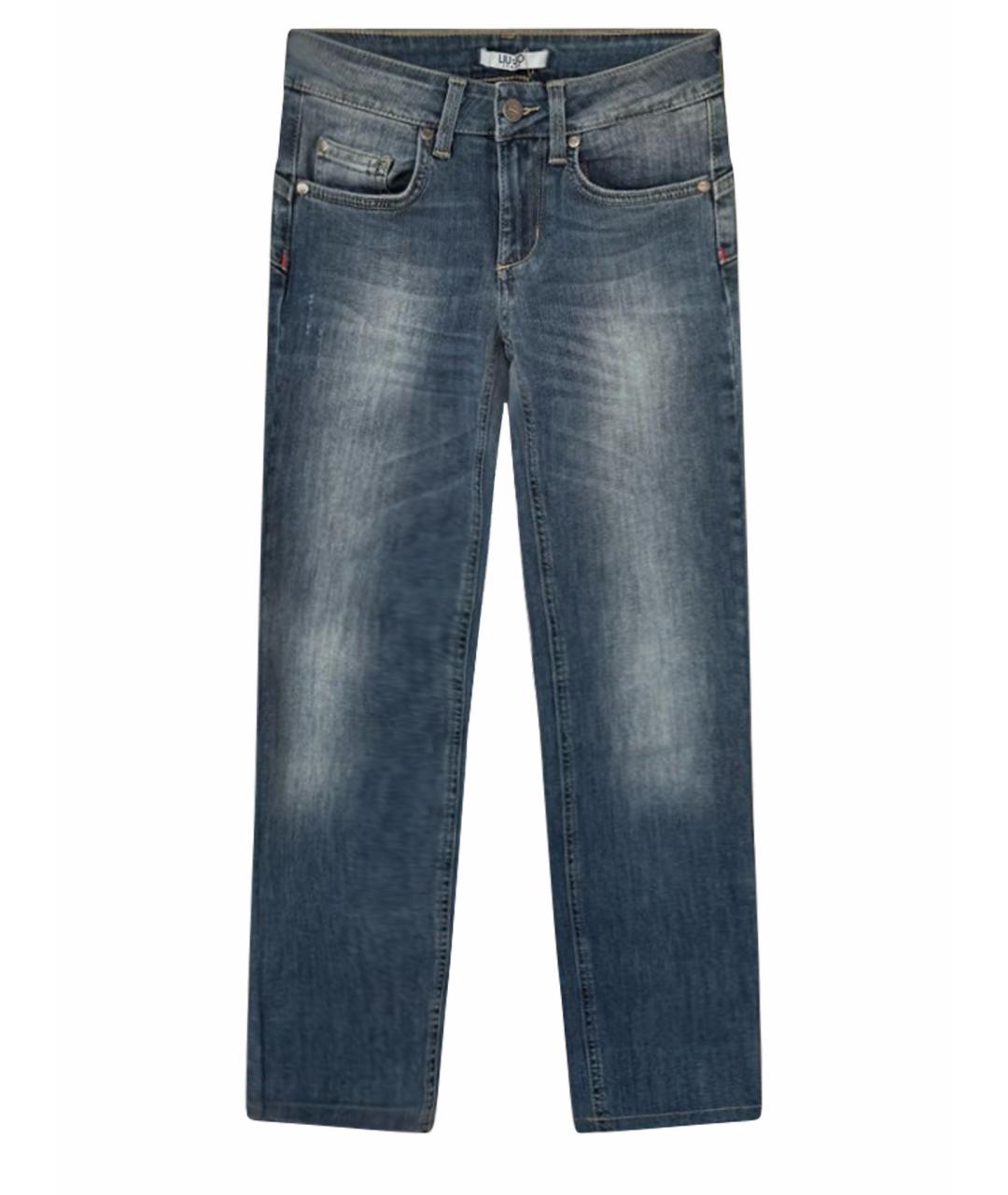 LIU JO Голубые хлопковые джинсы слим, фото 1