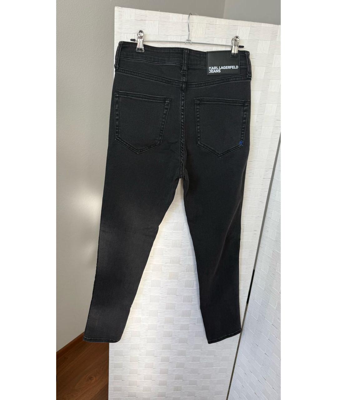 KARL LAGERFELD Черные хлопковые джинсы слим, фото 3