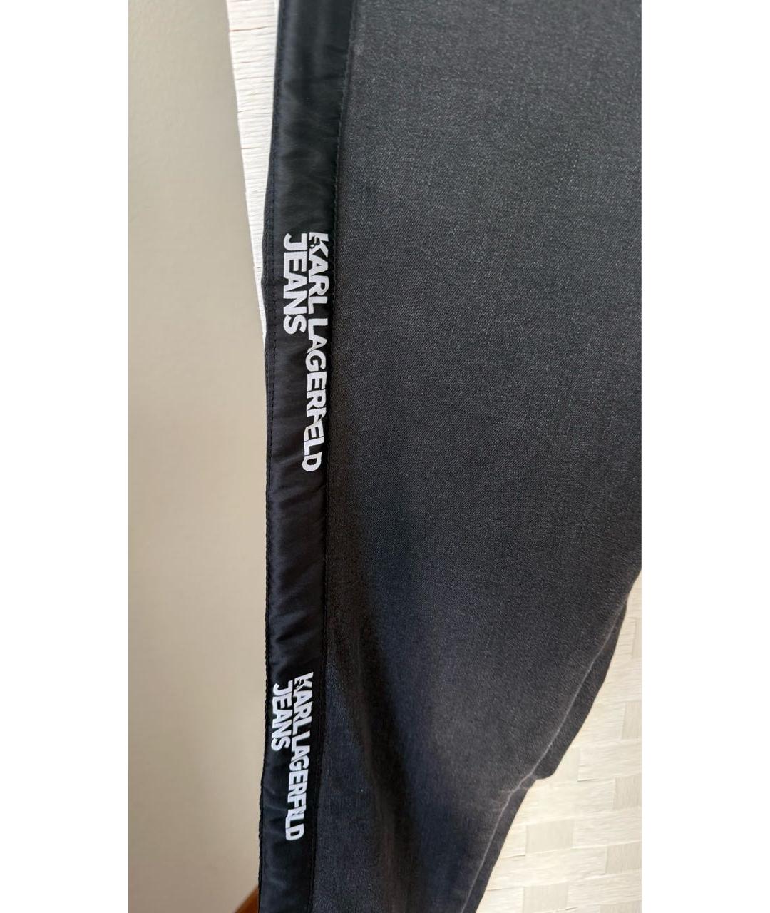 KARL LAGERFELD Черные хлопковые джинсы слим, фото 2