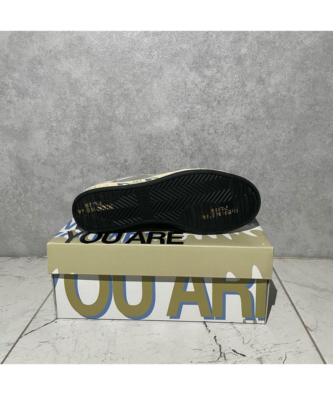 PREMIATA Серебряные кожаные кеды, фото 7