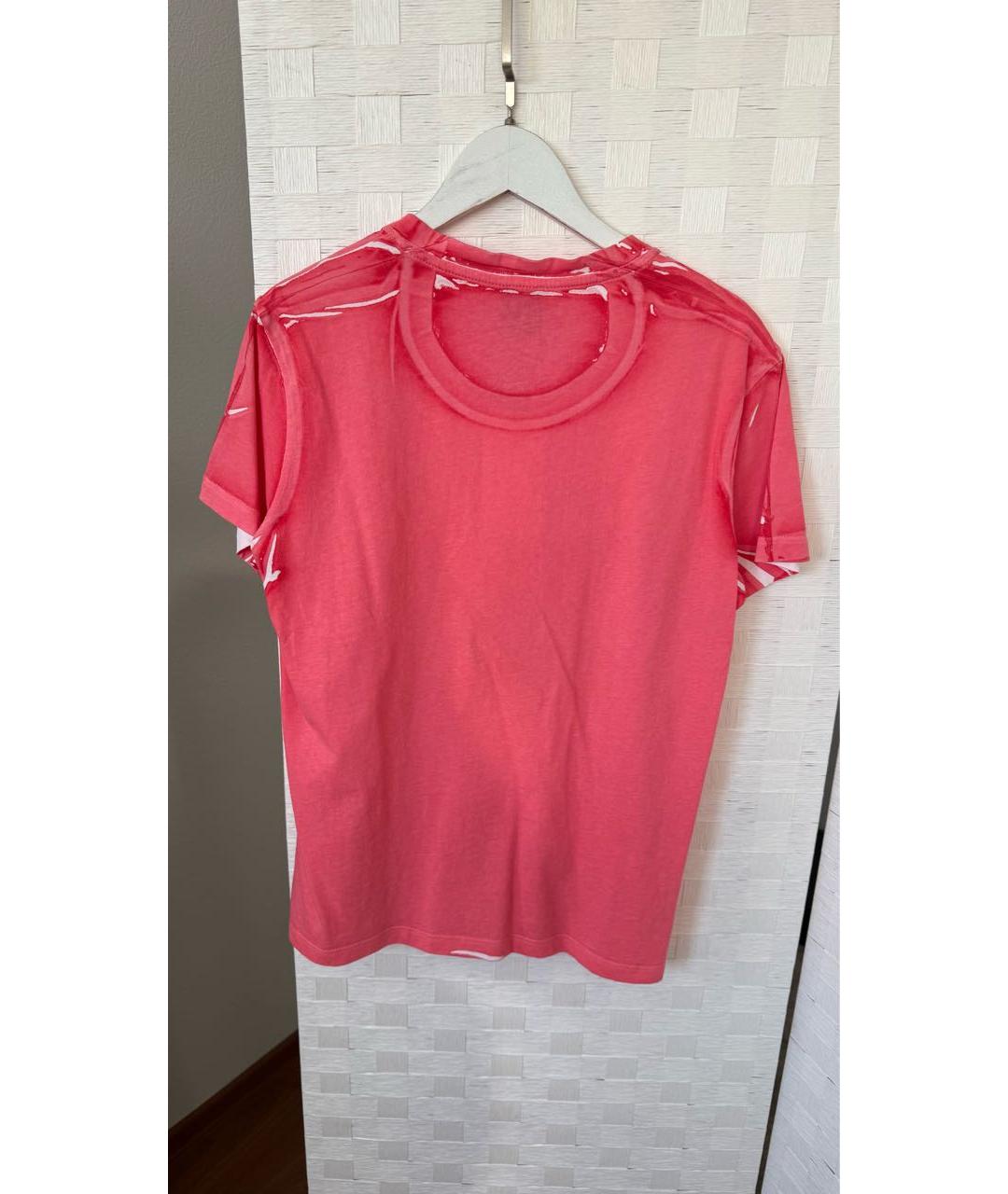 PINKO Розовая хлопковая футболка, фото 2