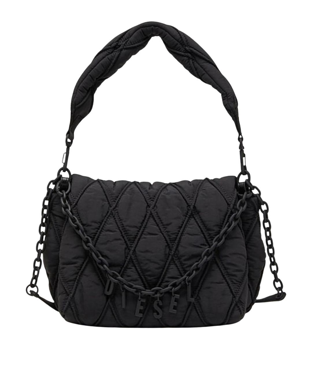 DIESEL Черная тканевая сумка через плечо, фото 1