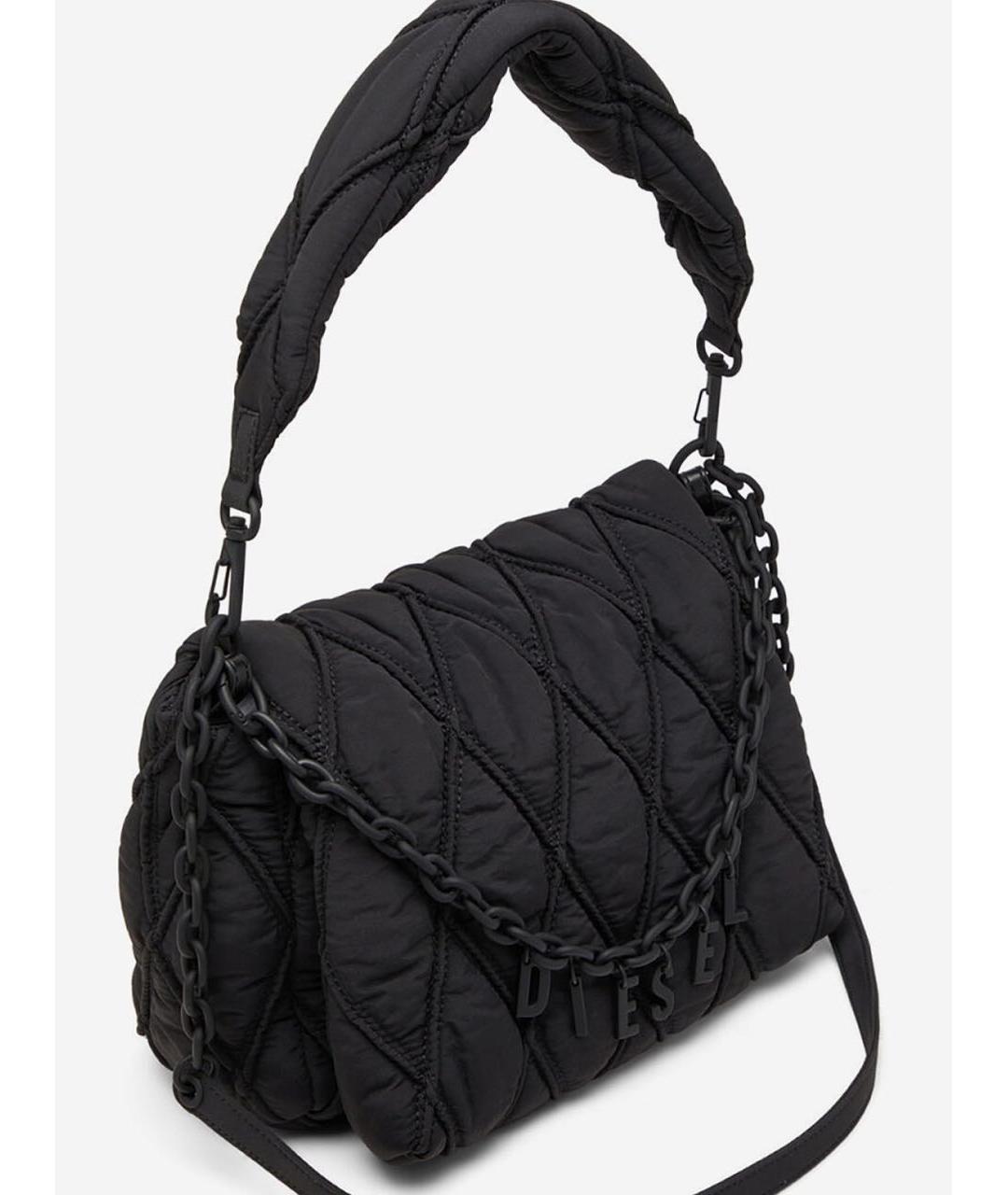 DIESEL Черная тканевая сумка через плечо, фото 6