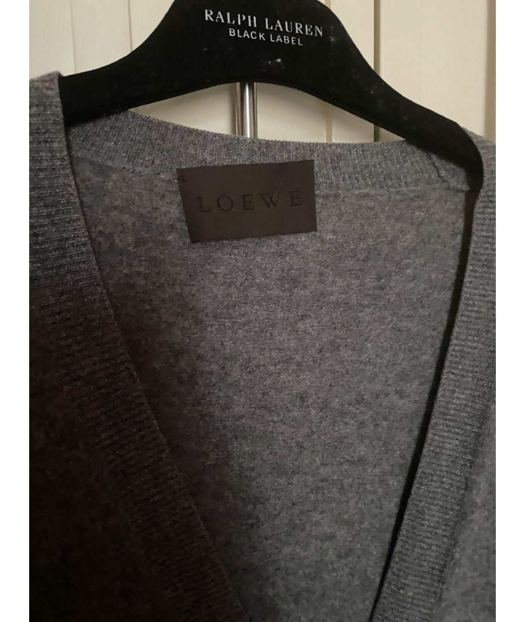 LOEWE Серый кашемировый кардиган, фото 3