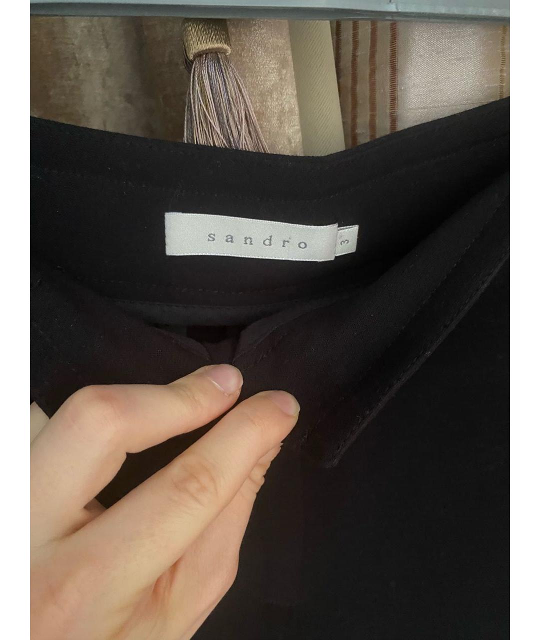SANDRO Черные полиэстеровые шорты, фото 3