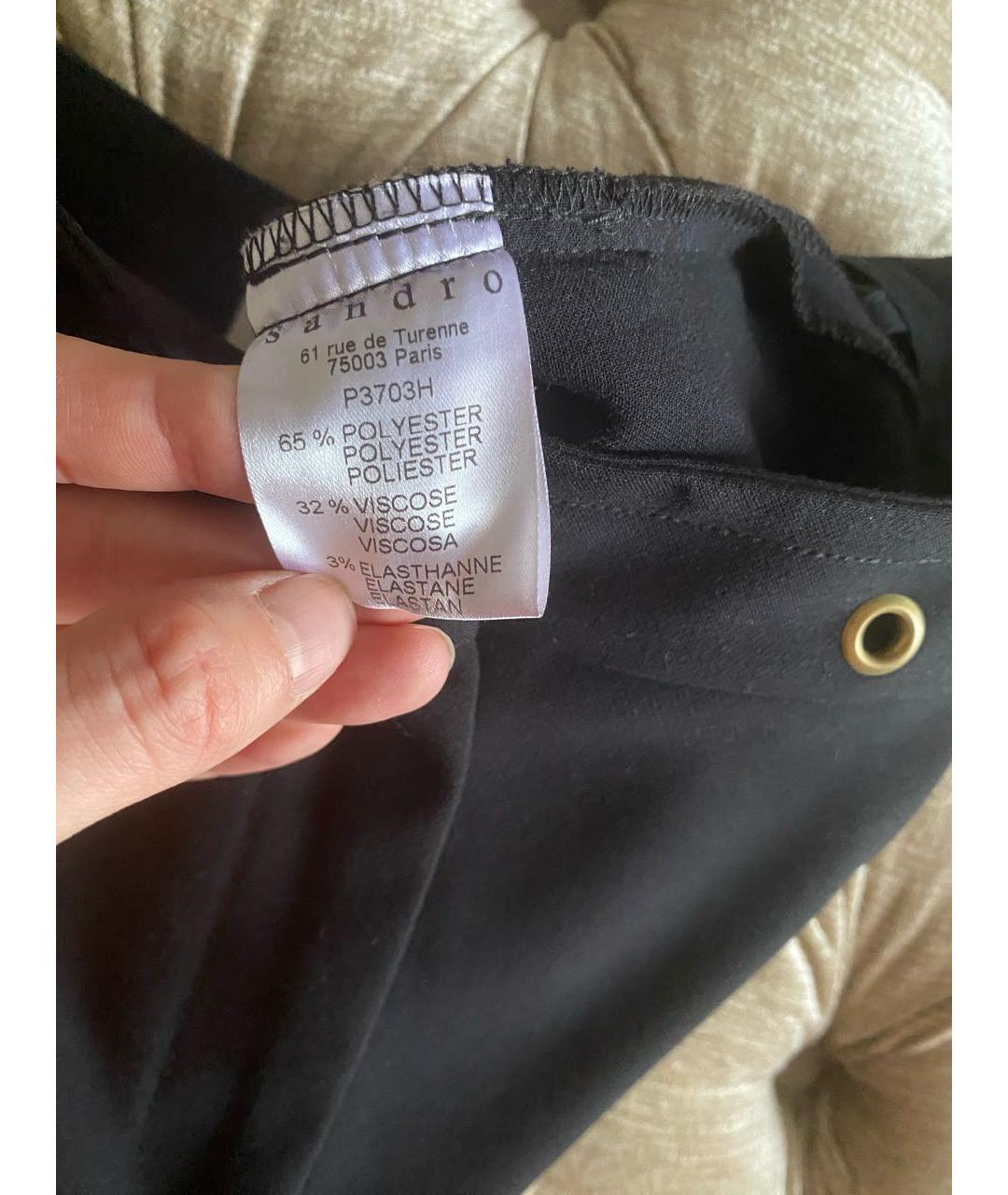 SANDRO Черные полиэстеровые шорты, фото 5