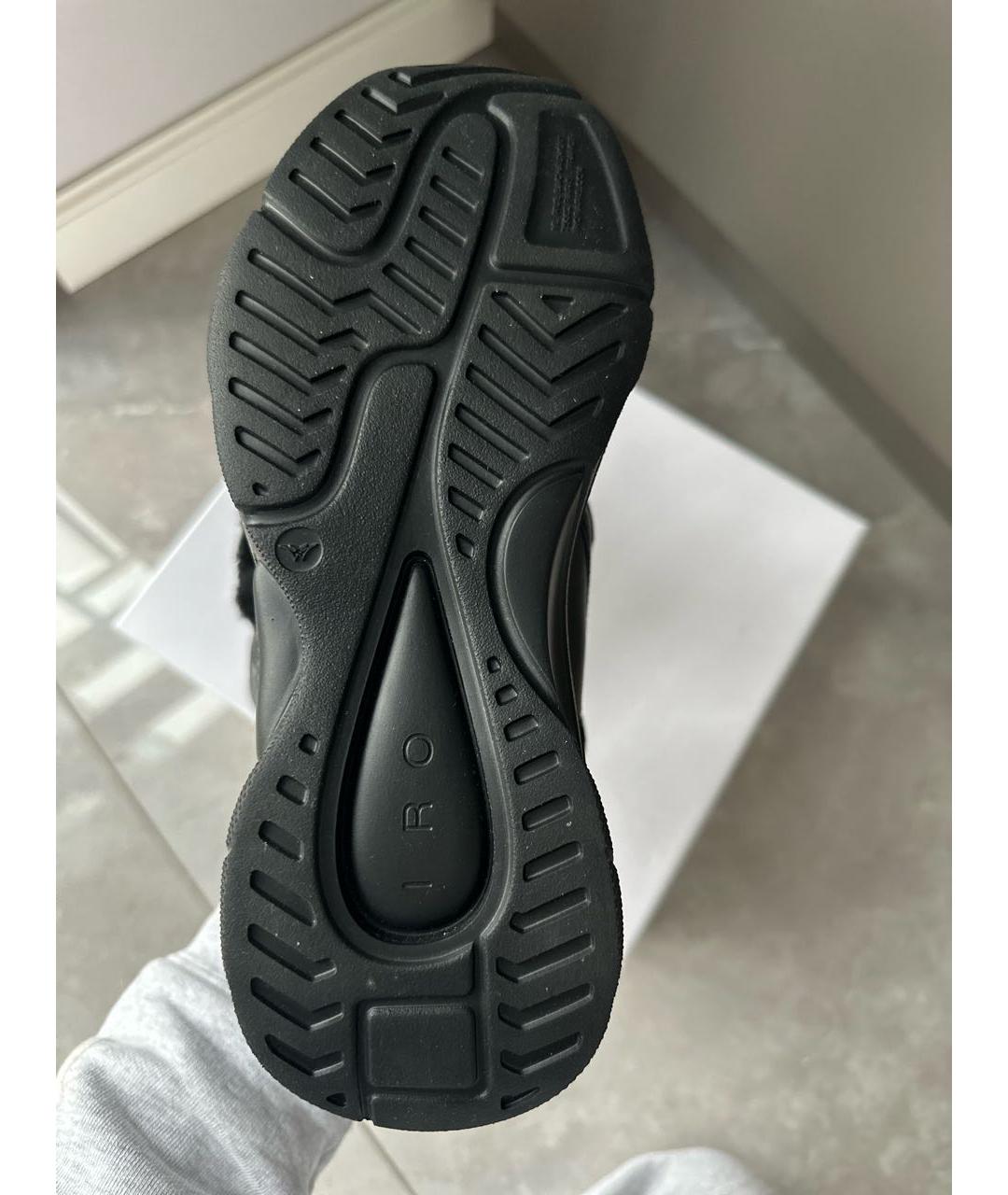 IRO Черные кожаные кроссовки, фото 6