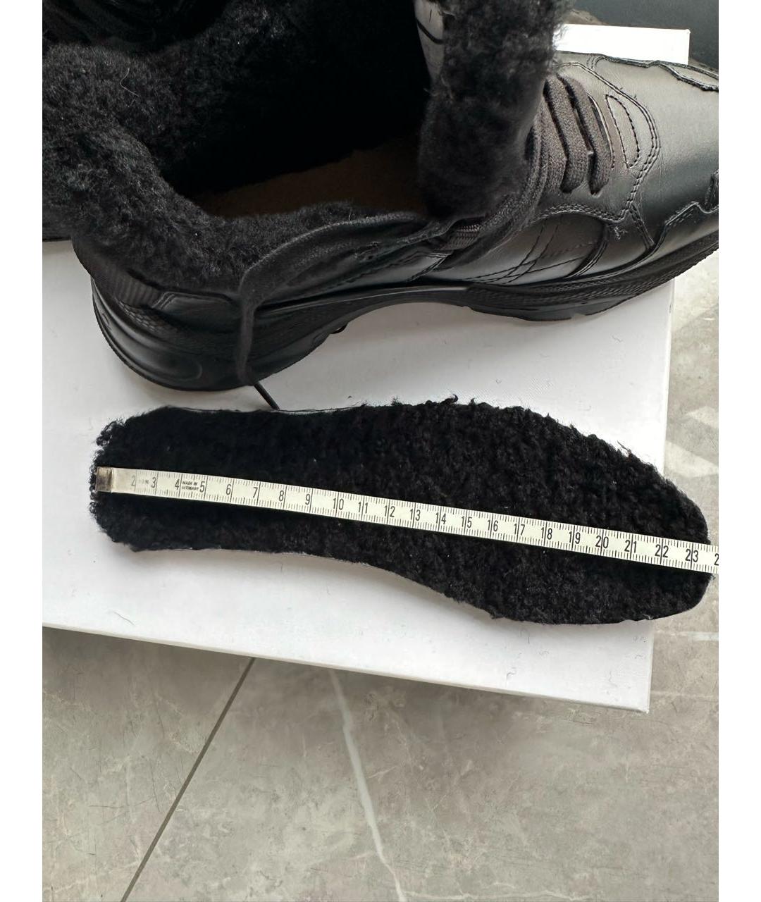 IRO Черные кожаные кроссовки, фото 5