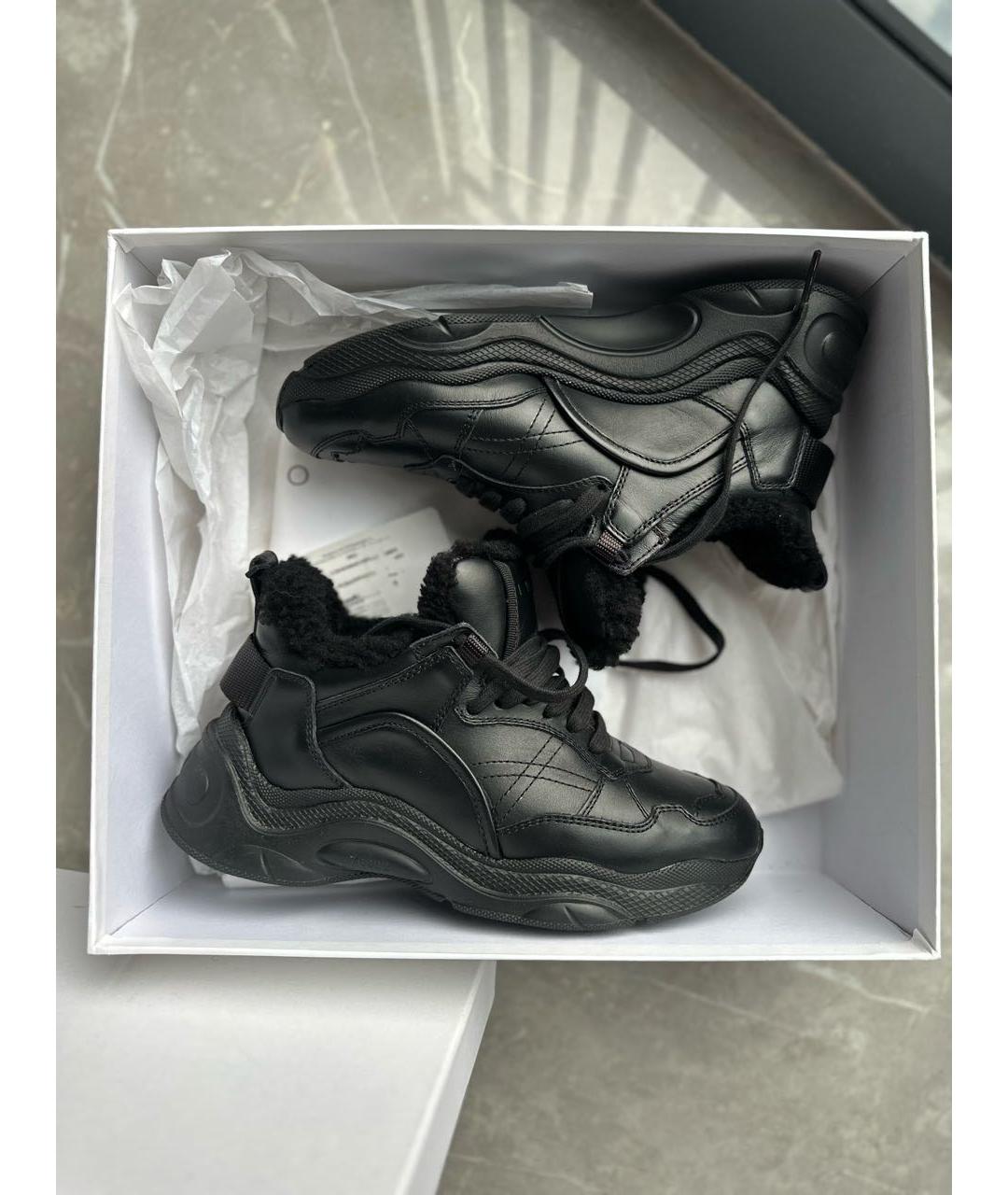 IRO Черные кожаные кроссовки, фото 7