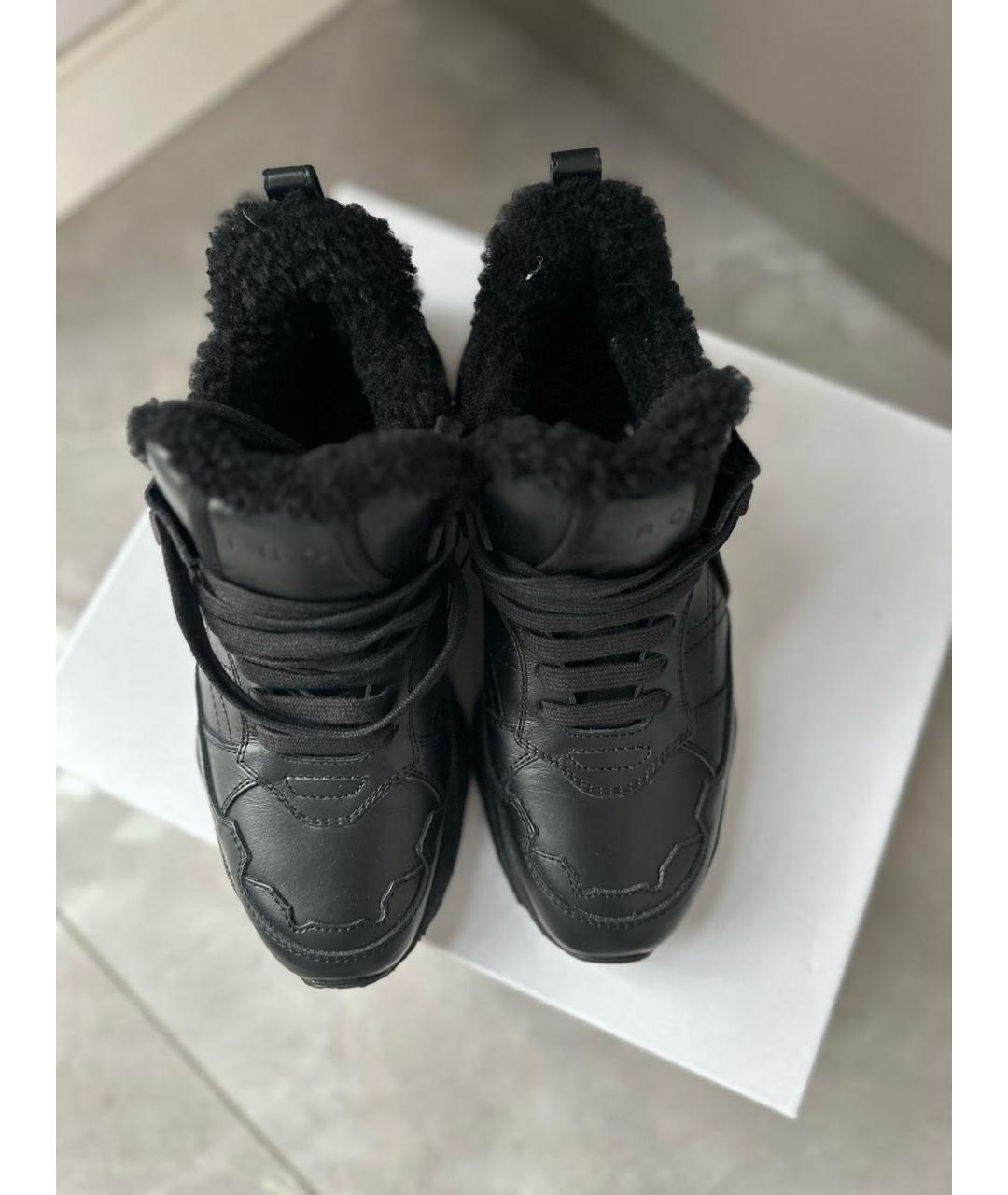 IRO Черные кожаные кроссовки, фото 4