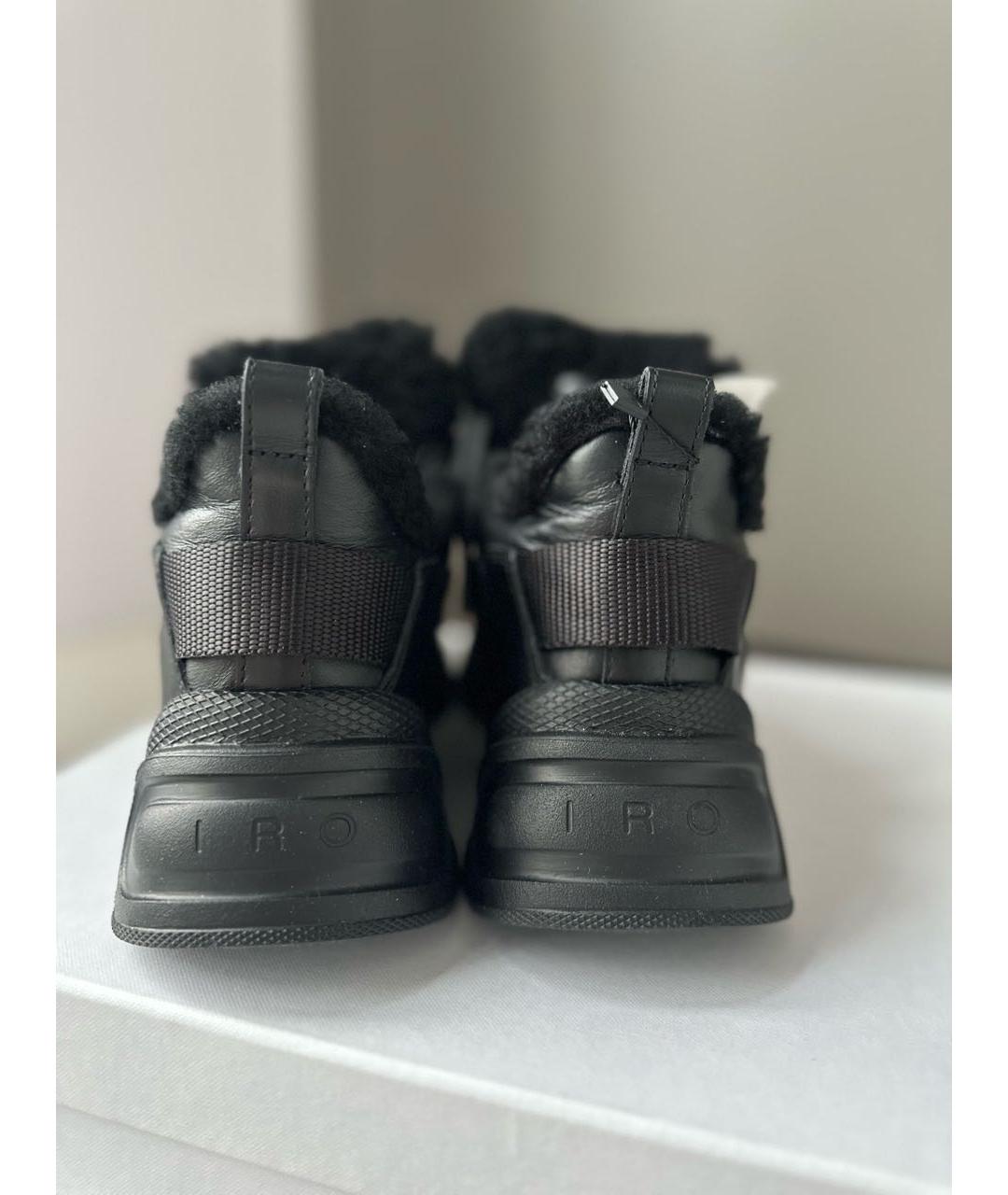 IRO Черные кожаные кроссовки, фото 3